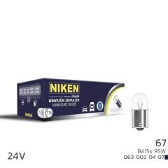 Niken 24V 67 Ampul (R5W) BA15S 10 LU