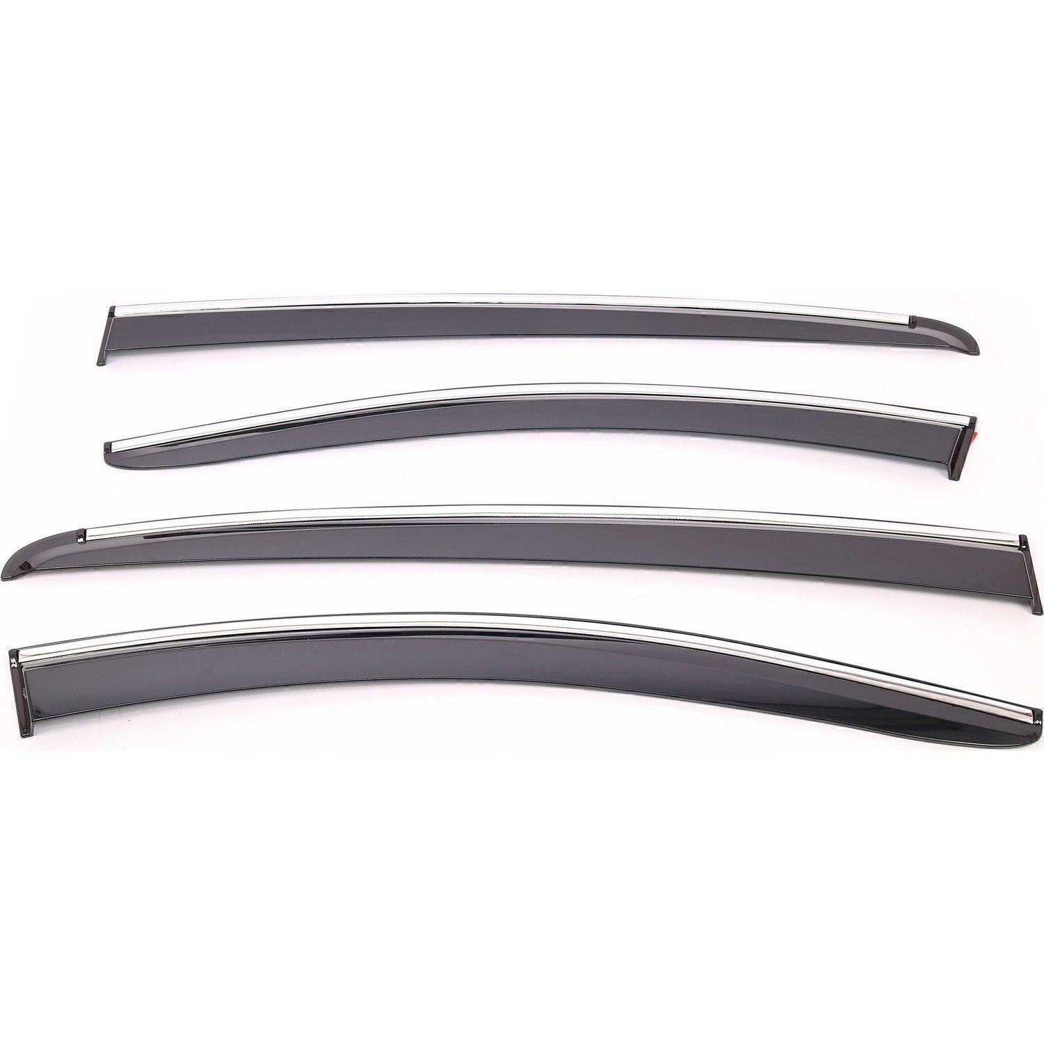 Sunplex RENAULT Uyumlu FLUENCE 2009-2016 Arası Chrome Style 4 Lü Set Kromlu Cam Rüzgarlığı Ön Ve Arka Parça