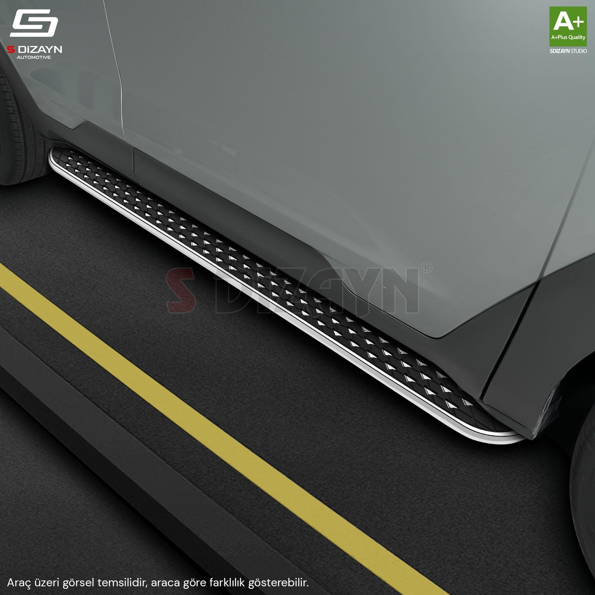 S-Dizayn Fiat Scudo 3 Kısa Şase Diamond Krom Yan Basamak 213 Cm 2020 Üzeri A+ Kalite