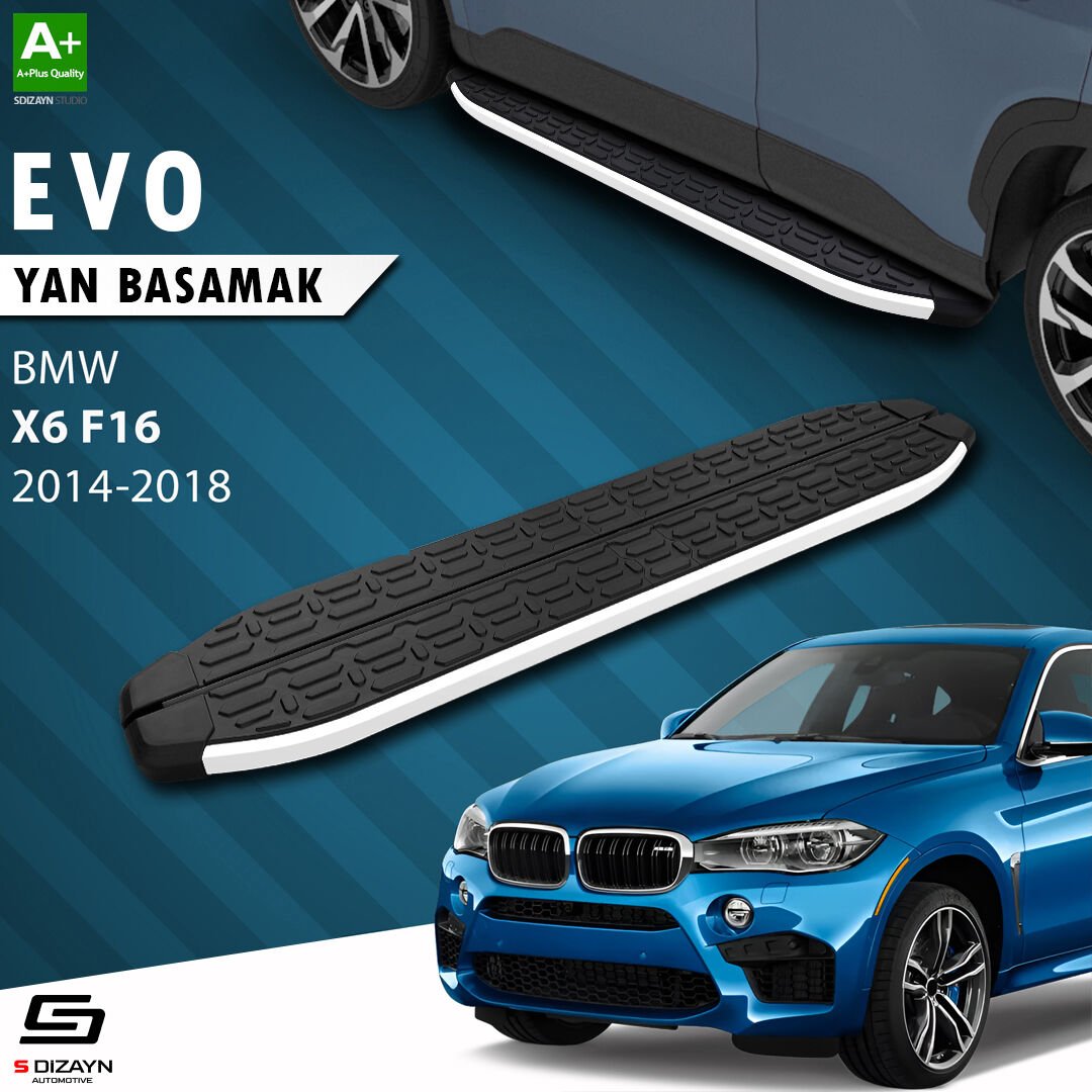 S-Dizayn Bmw X6 F16 Evo Aluminyum Yan Basamak 193 Cm 2014-2018 A+ Kalite