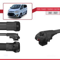 Ford Transit Tourneo - Custom 2012-2023 Arası ile uyumlu ACE-1 Ara Atkı Tavan Barı SİYAH 4 ADET BAR
