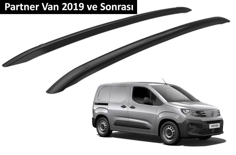 Peugeot Partner Van 2019 ve Sonrası Orjinal Tip OEM Tavan Çıtası (Siyah Renk)