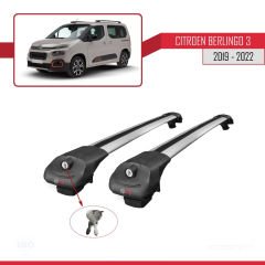 Citroen Berlingo 2019-2022 Arası ile uyumlu ACE-1 Ara Atkı Tavan Barı GRİ