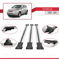 Saturn Vue Opel Antara 2008-2010 Arası ile Uyumlu FLY Model Ara Atkı Tavan Barı GRİ 3 ADET BAR