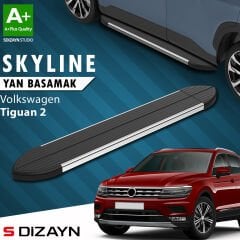 S-Dizayn VW Tiguan 2 Skyline Krom Yan Basamak 173 Cm 2016-2024 A+ Kalite