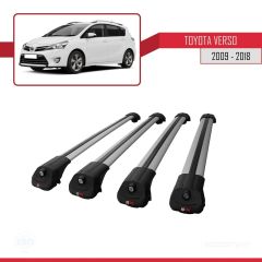 Toyota Verso 2009-2018 Arası ile uyumlu ACE-1 Ara Atkı Tavan Barı GRİ 4 ADET BAR
