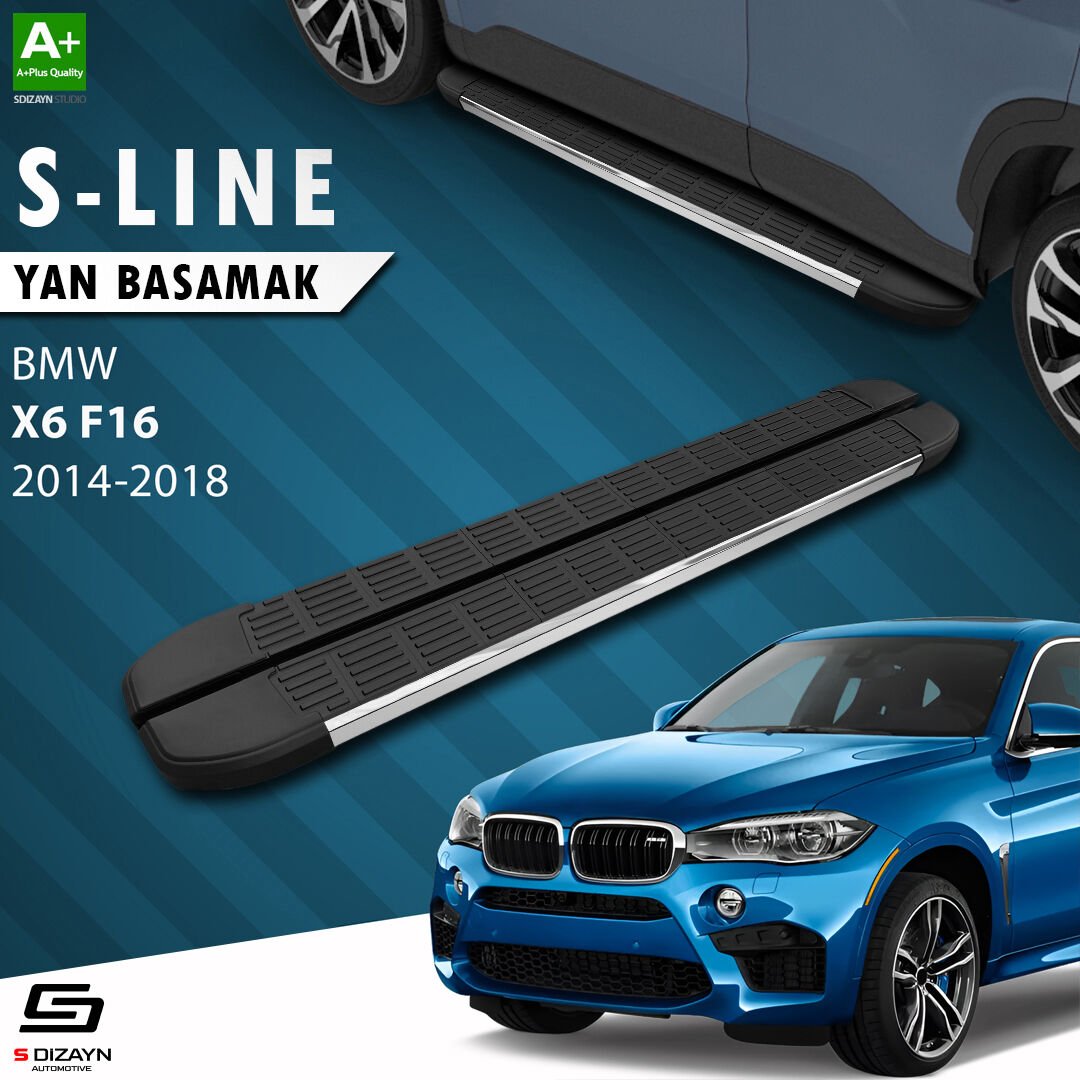 S-Dizayn Bmw X6 F16 S-Line Krom Yan Basamak 193 Cm 2014-2018 A+ Kalite