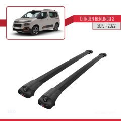 Citroen Berlingo 2019-2022 Arası ile uyumlu ACE-1 Ara Atkı Tavan Barı SİYAH
