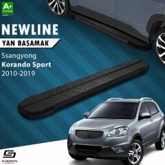S-Dizayn Ssangyong Korando Sport NewLine Siyah Yan Basamak 203 Cm 2010-2019 A+ Kalite