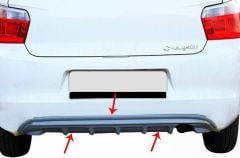 Citroen C-Elysee Uyumlu Arka Orta Tampon Fiber (Difüzör) 2012 Ve Sonrası