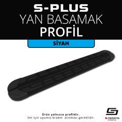 S-Plus Siyah Yan Basamak Profil 193 Cm