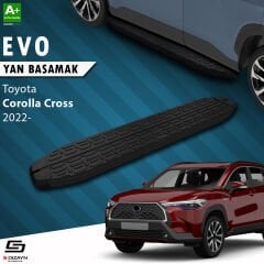 S-Dizayn Toyota Corolla Cross Evo Siyah Yan Basamak 183 Cm 2022 Üzeri