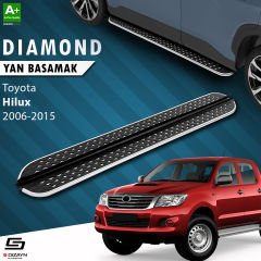 S-Dizayn Toyota Hilux 7 Diamond Krom Yan Basamak 203 Cm 2006-2015