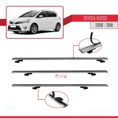 Toyota Verso 2009-2018 Arası ile uyumlu Basic Model Ara Atkı Tavan Barı GRİ 3 ADET