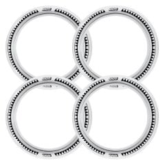 Alfa Romeo Uyumlu 14 Jant B-B-S Testere Lastik Yanağı Beyaz Renk 1 Takım 4 Adet