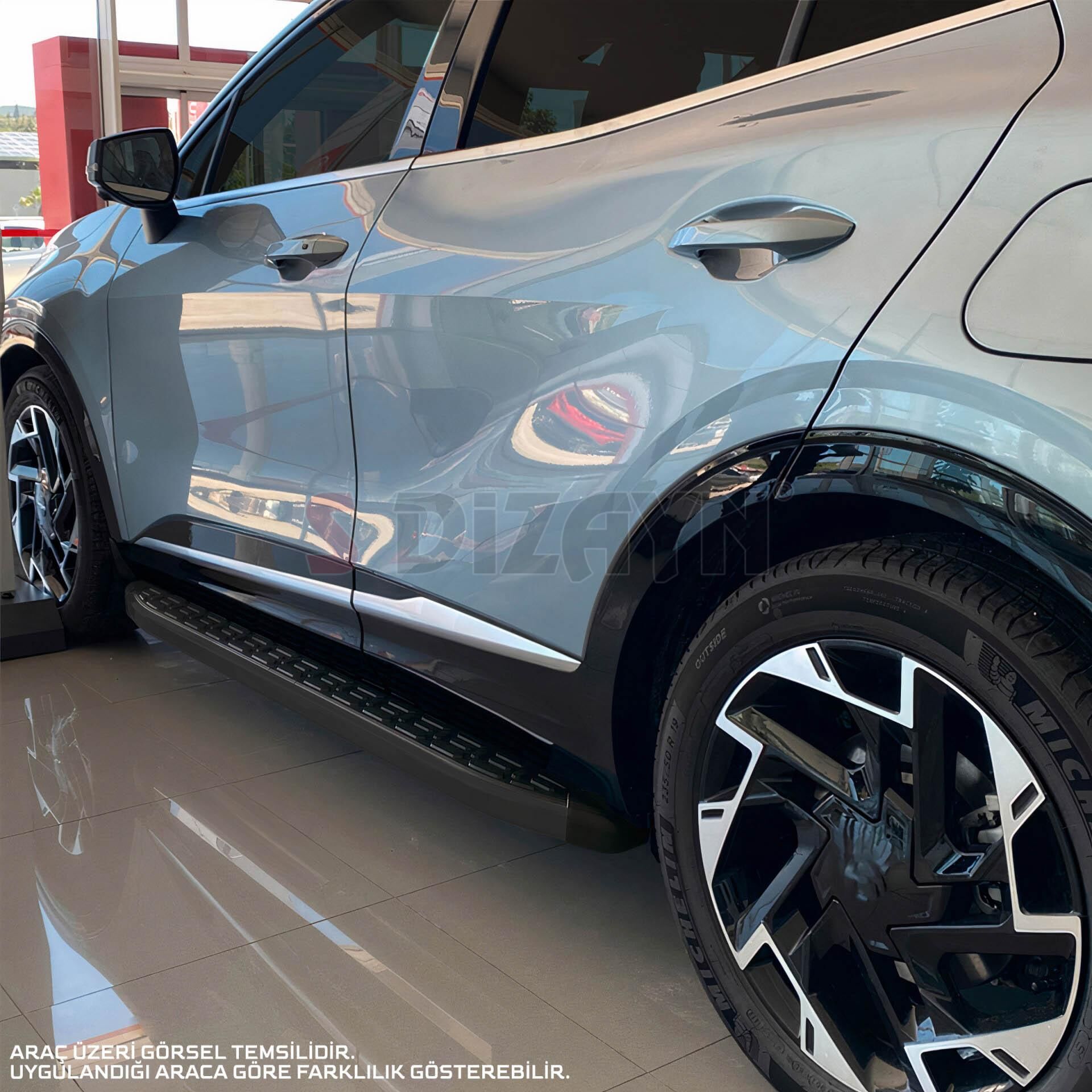 S-Dizayn Ssangyong Korando Sport Evo Siyah Yan Basamak 203 Cm 2010-2019 A+ Kalite