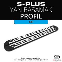 S-Plus Gri Yan Basamak Profil 173 Cm Etekli