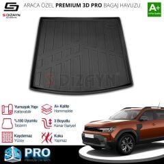 S-Dizayn Renault Duster 4X4 3D Pro Bagaj Havuzu 2024 Üzeri A+ Kalite
