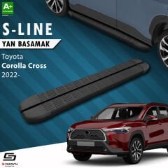 S-Dizayn Toyota Corolla Cross S-Line Siyah Yan Basamak 183 Cm 2022 Üzeri