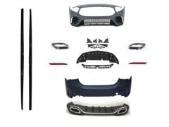 Mercedes W177 Uyumlu Sedan A Serisi Oem Amg Set (Ön Arka Tampon , Diamond Panjur Marşpiyel