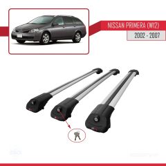 Nissan Primera (W12) 2002-2007 Arası ile uyumlu ACE-1 Ara Atkı Tavan Barı GRİ 3 ADET BAR