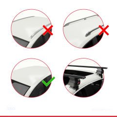 Toyota Yaris / Vitz (XP130) 2011-2019 Arası ile uyumlu ACE-4 Ara Atkı Tavan Barı SİYAH