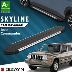 S-Dizayn Jeep Commander Skyline Krom Yan Basamak 173 Cm 2006-2010 A+ Kalite