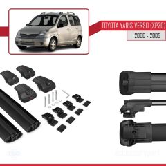 Toyota Yaris Verso (XP20) 2000-2005 Arası ile uyumlu ACE-1 Ara Atkı Tavan Barı SİYAH