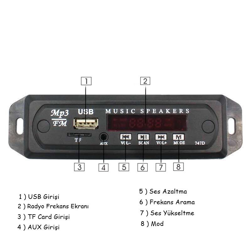 Space Aux Usb Mp3 Dönüştürücü / Icca99