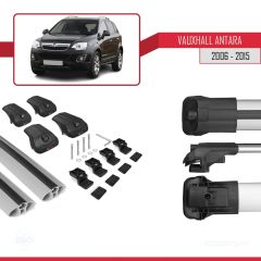 Vauxhall Antara 2006-2015 Arası ile uyumlu ACE-1 Ara Atkı Tavan Barı GRİ