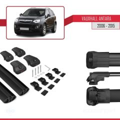 Vauxhall Antara 2006-2015 Arası ile uyumlu ACE-1 Ara Atkı Tavan Barı SİYAH
