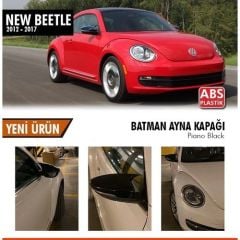 Volkswagen New Uyumlu Beetle (2011-2019) Batman Yarasa Ayna Kapağı (Parlak Siyah)