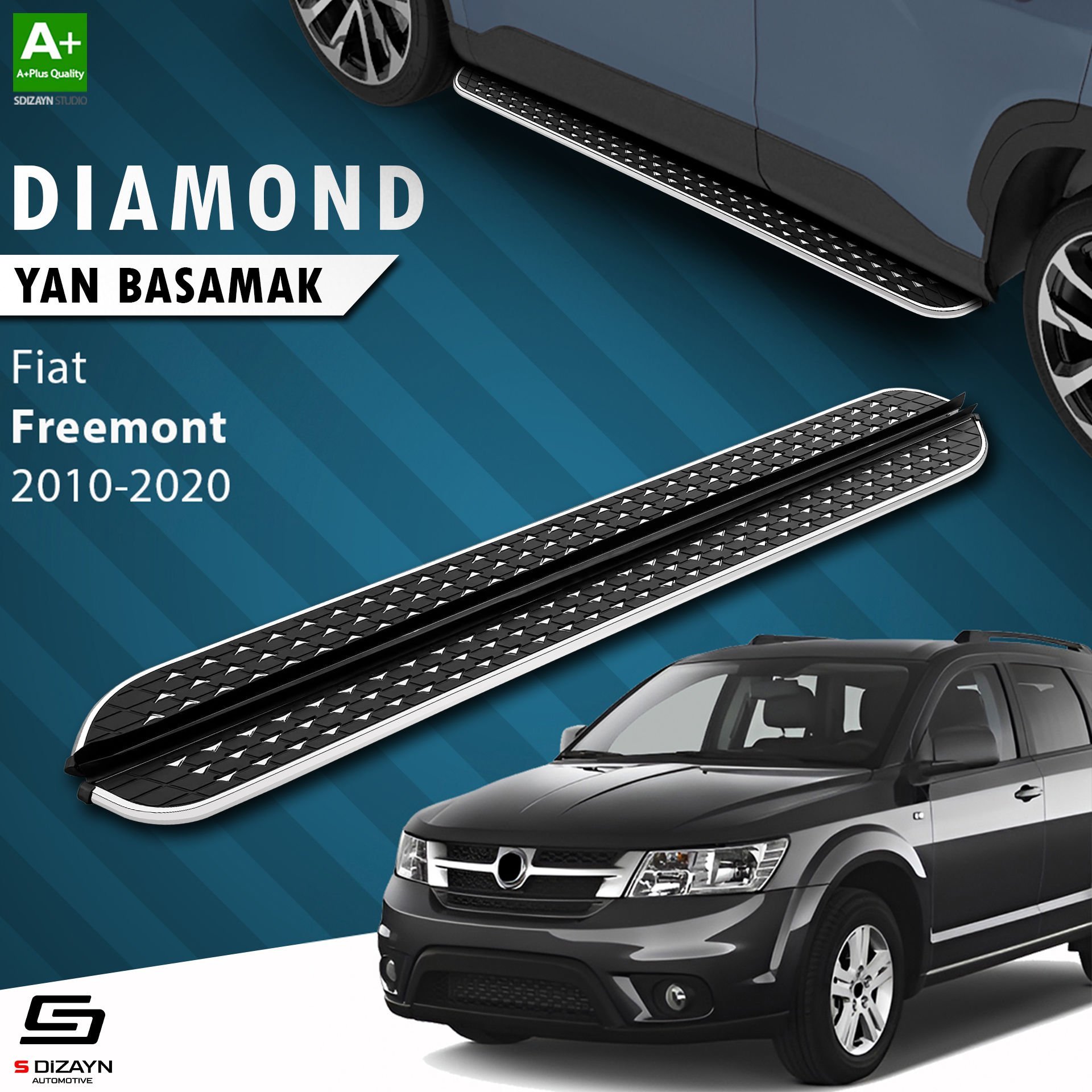 S-Dizayn Fiat Freemont Diamond Krom Yan Basamak 183 Cm 2010-2020
