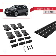 Nissan Qashqai +2 2008-2013 Arası ile uyumlu FLY Model Ara Atkı Tavan Barı SİYAH 3 ADET BAR