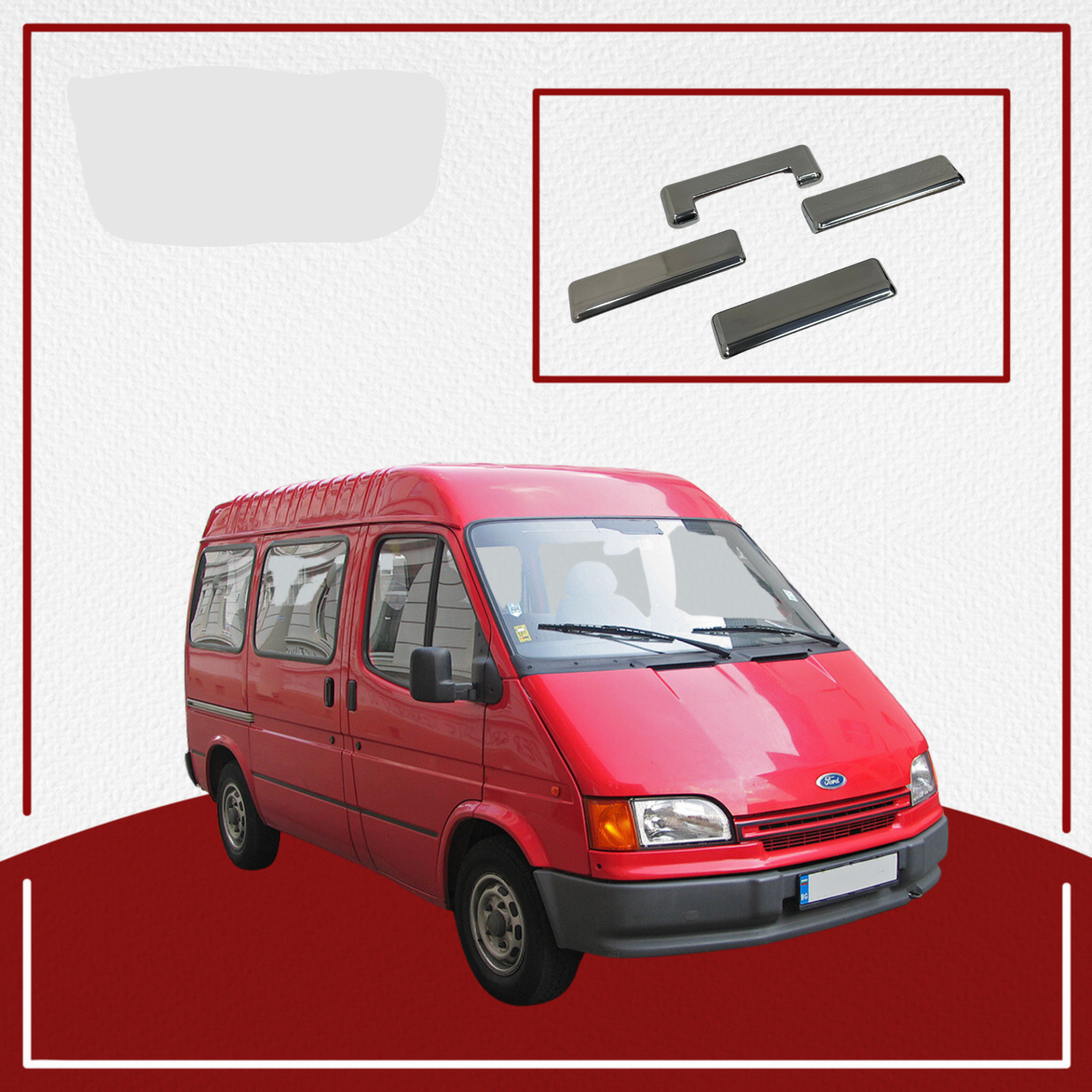 Ford Uyumlu Transit 1992-2001 Kapı Kolu Paslanmaz Çelik