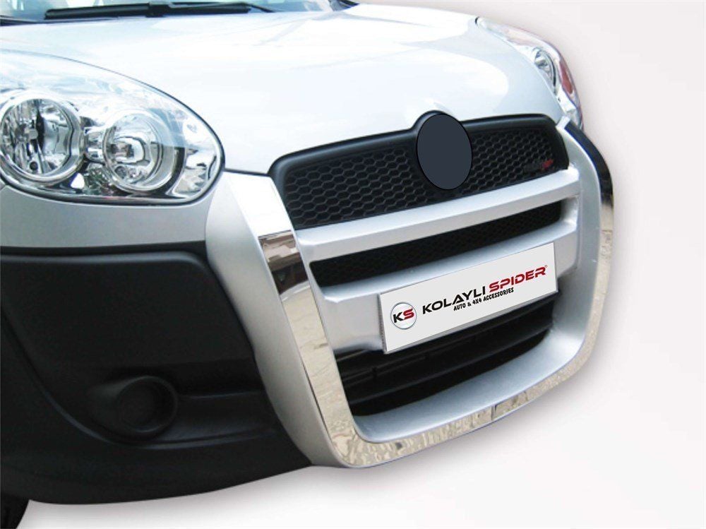 Fiat Doblo Uyumlu 2 Ön Koruma Kromlu Fiber 2010 Ve Sonrası