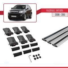 Vauxhall Antara 2006-2015 Arası ile Uyumlu FLY Model Ara Atkı Tavan Barı GRİ 3 ADET BAR