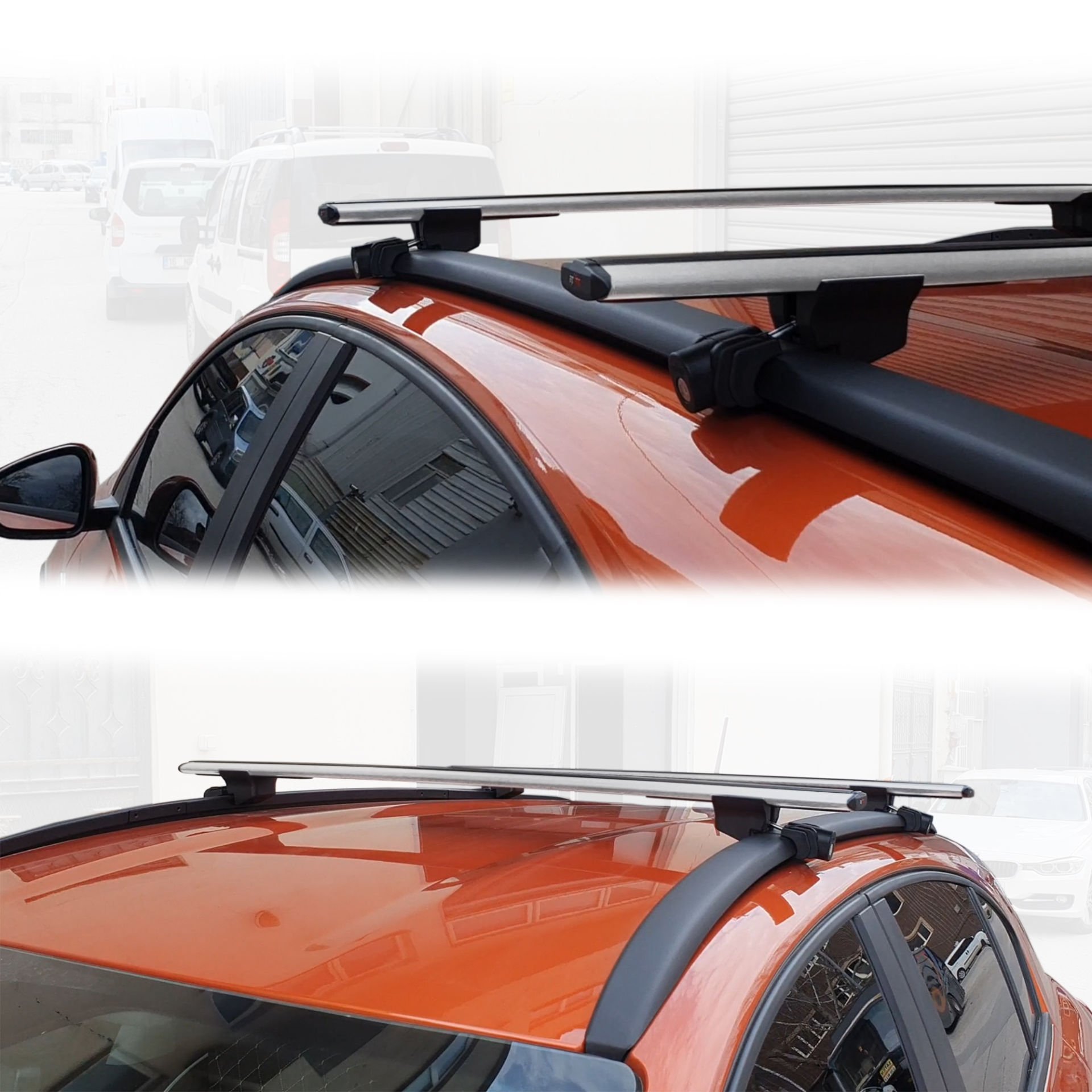 Lexus RXL (AL20) 2018-2022 Arası ile uyumlu HOOK Model Anahtar Kilitli Ara Atkı Tavan Barı GRİ