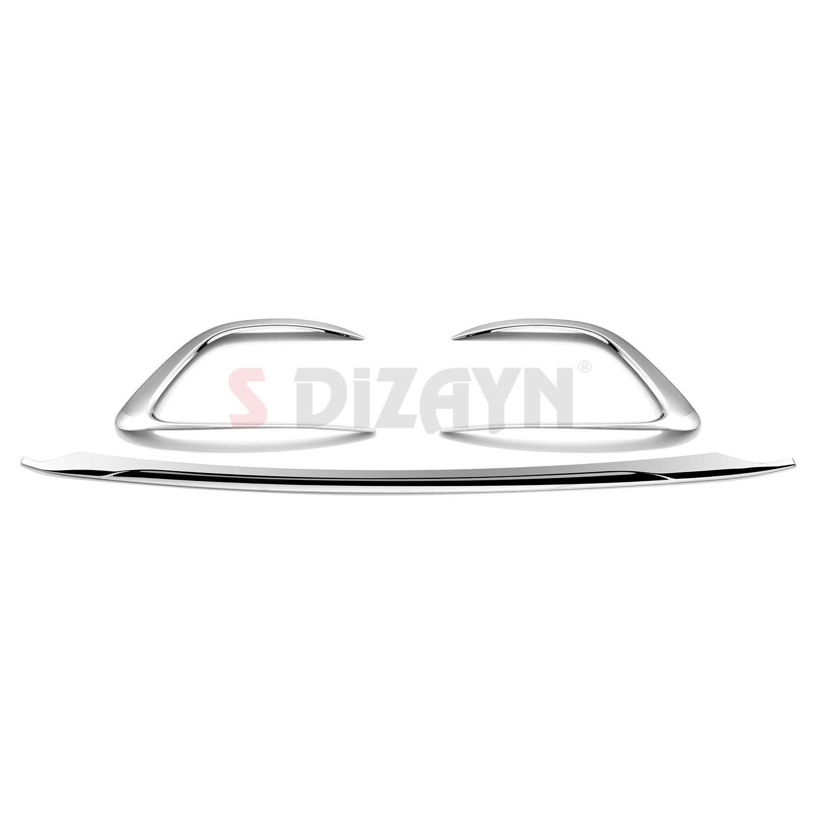 S-Dizayn Mercedes Vito W447 Makyajlı Krom Ön Tampon Alt Çıtası 3 Prç. 2024 Üzeri A+ Kalite