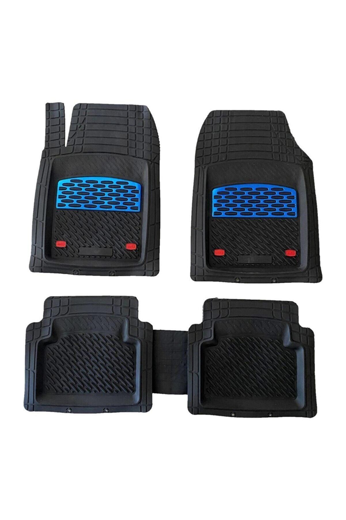 Safir Jeep Uyumlu Renegade Havuzlu Universal Paspas Krom Mavi Parça