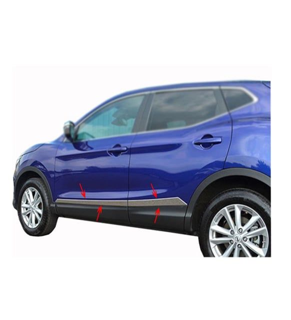Nissan Qashqai Uyumlu Yan Kapı Çıtası -2014 Paslanmaz Çelik Parça