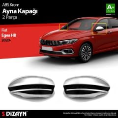 Fiat Egea Uyumlu Hatchback ABS Krom Ayna Kapağı 2 Parça. 2020 Üzeri Parça