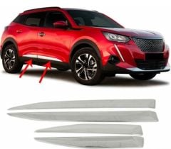 Peugeot 2008 Uyumlu Yan Kapı Çıtası Paslanmaz Çelik Parça