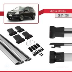 Nissan Qashqai 2007-2010 Arası ile uyumlu FLY Model Ara Atkı Tavan Barı GRİ