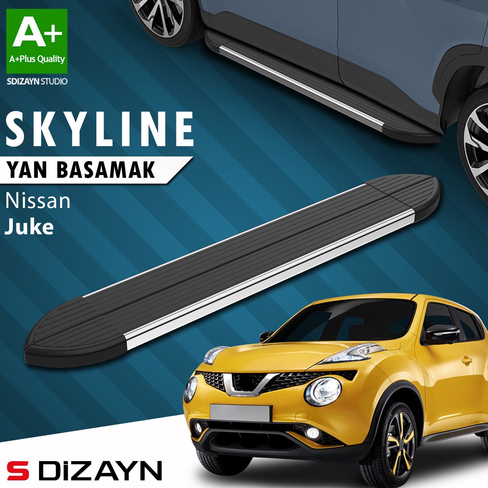 S-Dizayn Nissan Juke Skyline Krom Yan Basamak 173 Cm 2010-2018 A+ Kalite