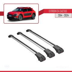 Citroen C4 Cactus 2014 ve Sonrası ile uyumlu ACE-1 Ara Atkı Tavan Barı GRİ 3 ADET BAR