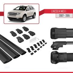 Lincoln MKX 2007-2015 Arası ile uyumlu ACE-1 Ara Atkı Tavan Barı SİYAH 3 ADET BAR