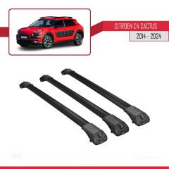 Citroen C4 Cactus 2014 ve Sonrası ile uyumlu ACE-1 Ara Atkı Tavan Barı SİYAH 3 ADET BAR