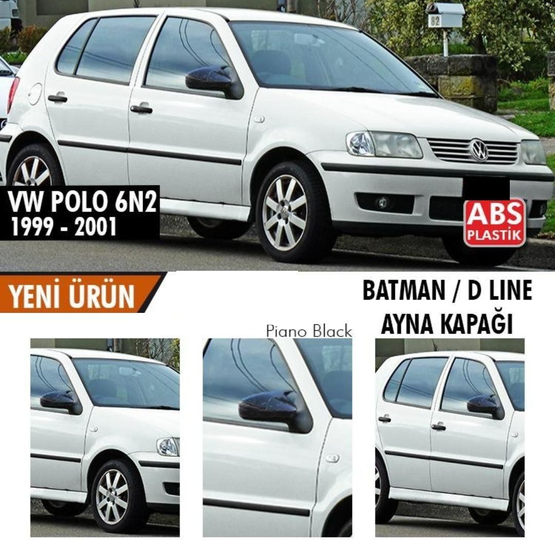 Uyumlu 6N2 (1999-2001) Batman Yarasa Ayna Kapağı (Parlak Siyah)
