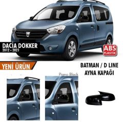 Dacia Dokker Uyumlu (2012-2021) Batman Yarasa Ayna Kapağı (Parlak Siyah)
